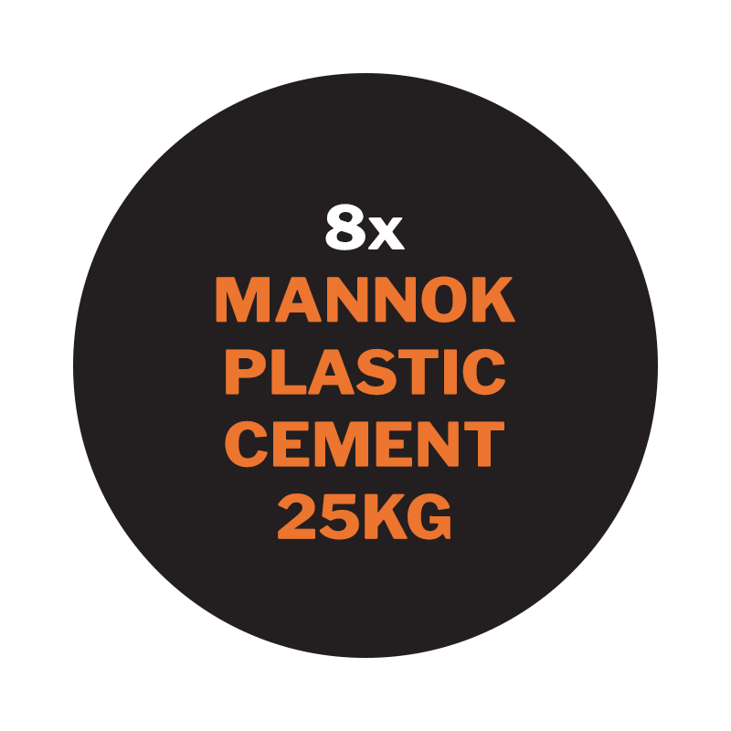 November NMSB Offer Bundle Product 8 25KG Bags of MANNOK Plastic Cement