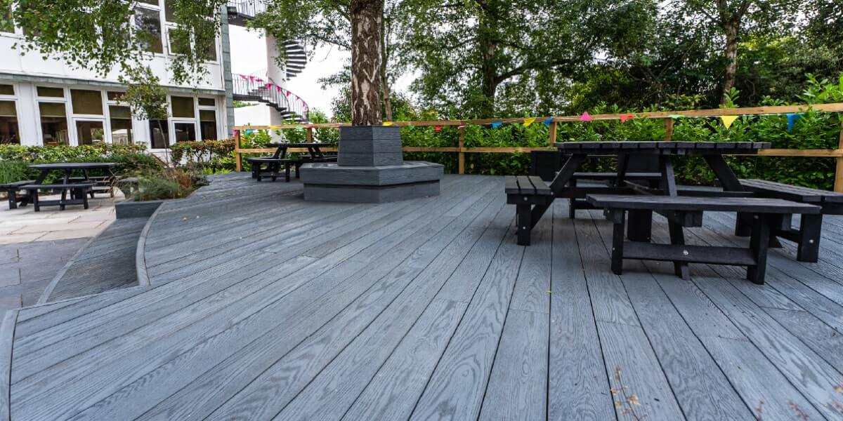 Redux Grey Decking for Outdoor Seating Area