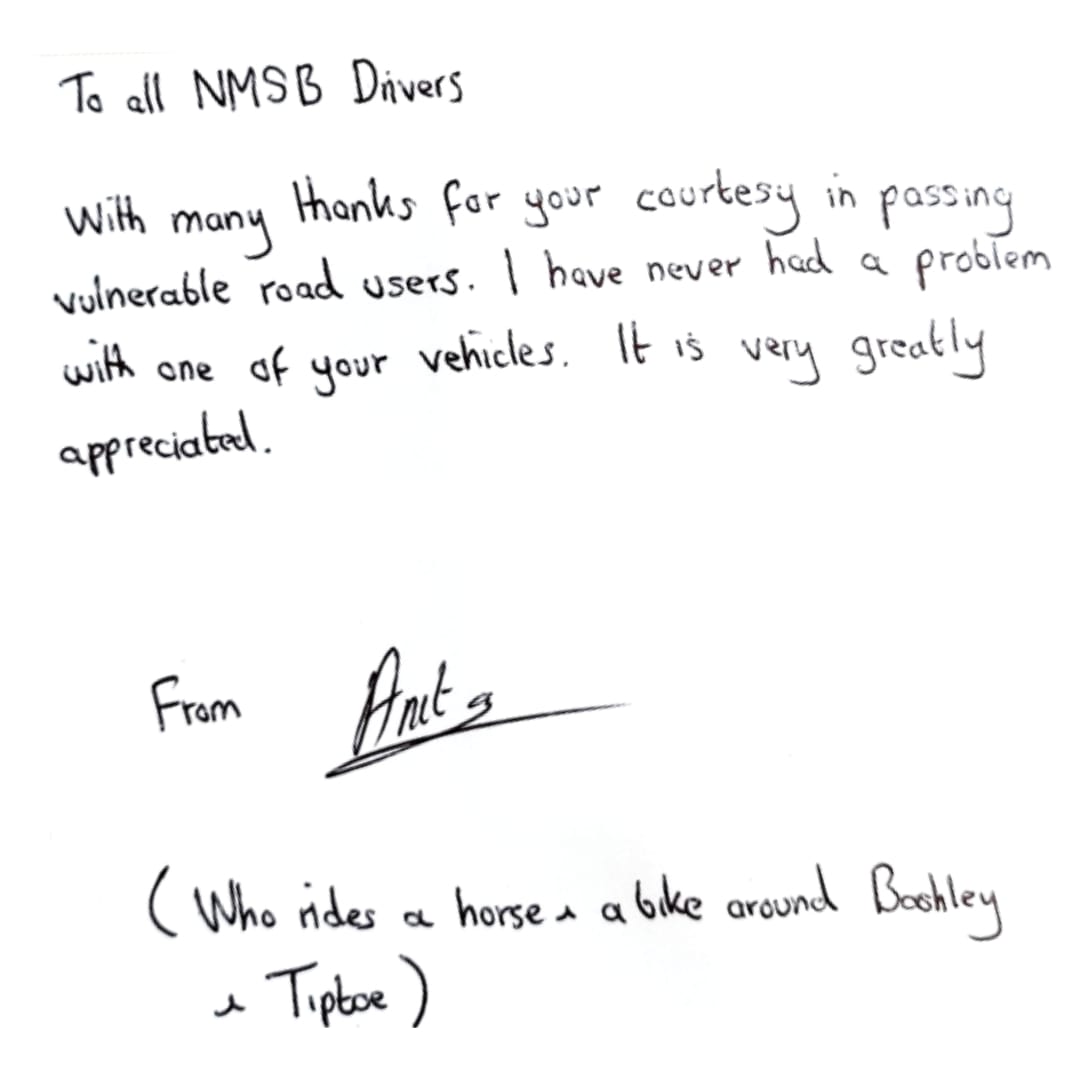 skip driver - card from customer